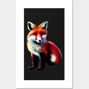 CUTE FOX CUB CUT OUT Posters and Art